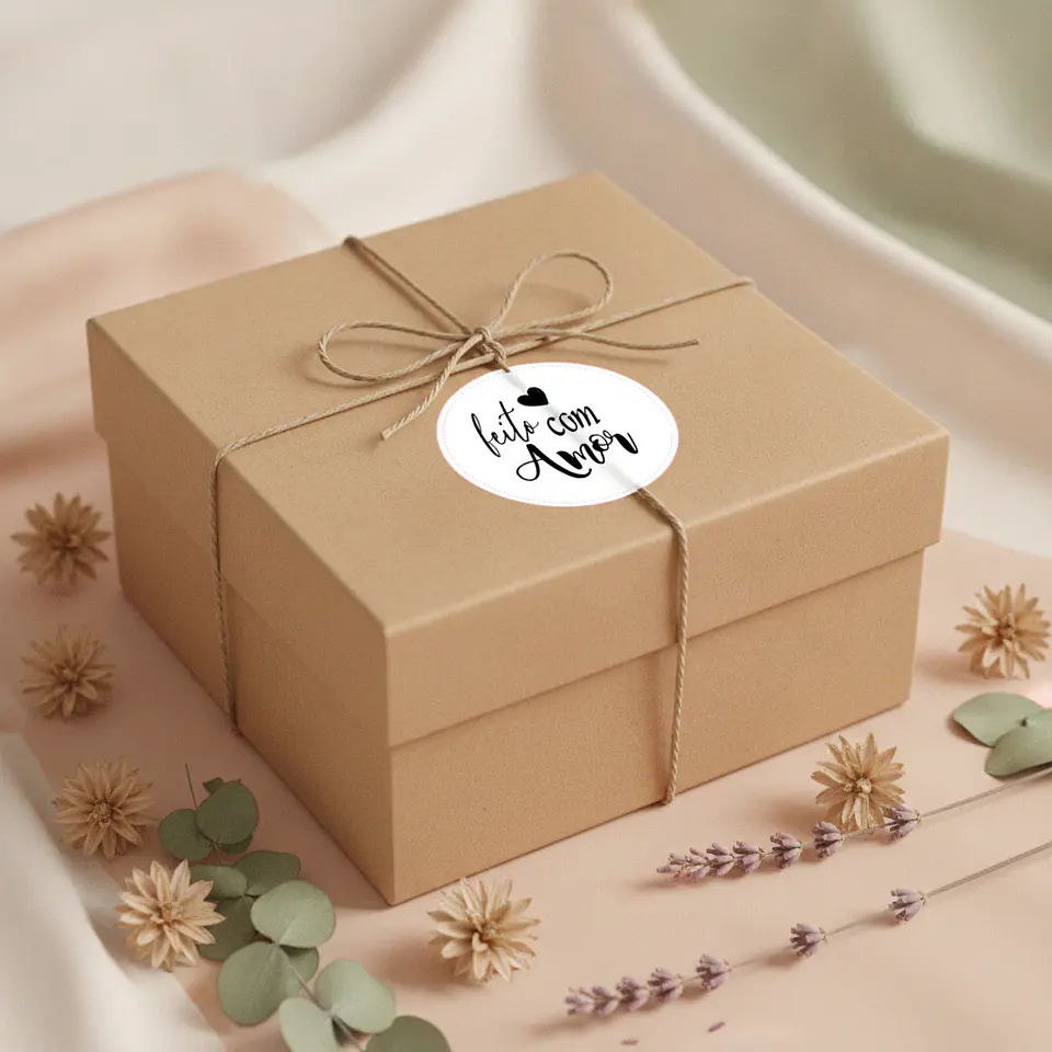 Pack Revenda — Etiqueta Autocolante Feito com Amor 3