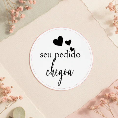 Pack Revenda — Etiqueta Autocolante Seu Pedido Chegou