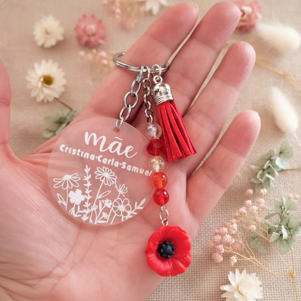 Porta Chaves edição Mãe - Personalizado Nome dos Filhos 6