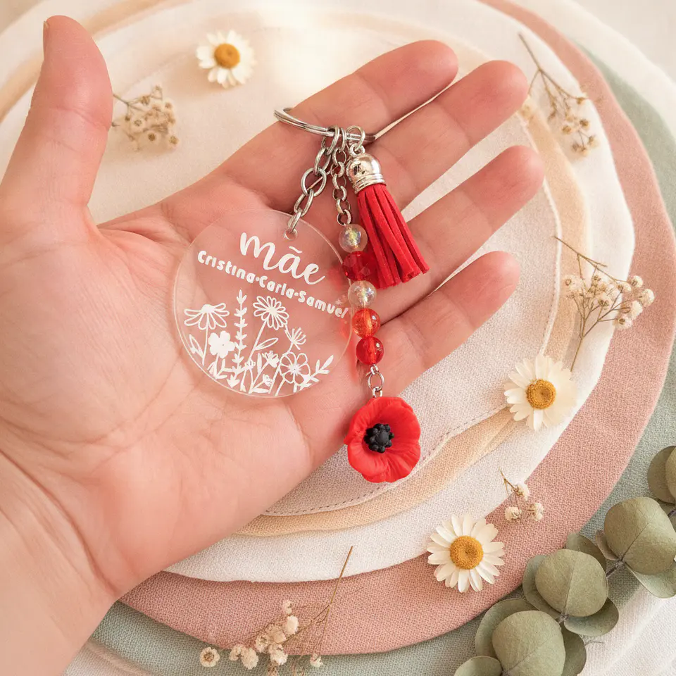 Porta Chaves edição Mãe - Personalizado Nome dos Filhos 7
