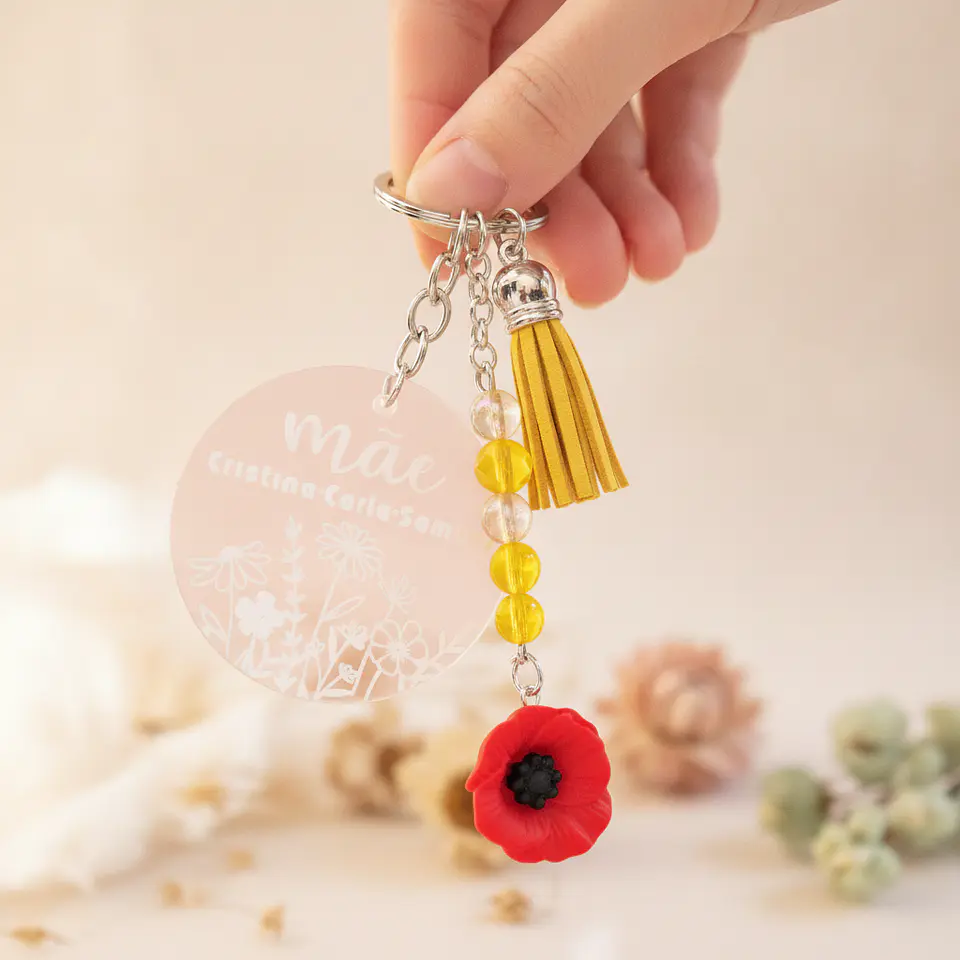 Porta Chaves edição Mãe - Personalizado Nome dos Filhos 10