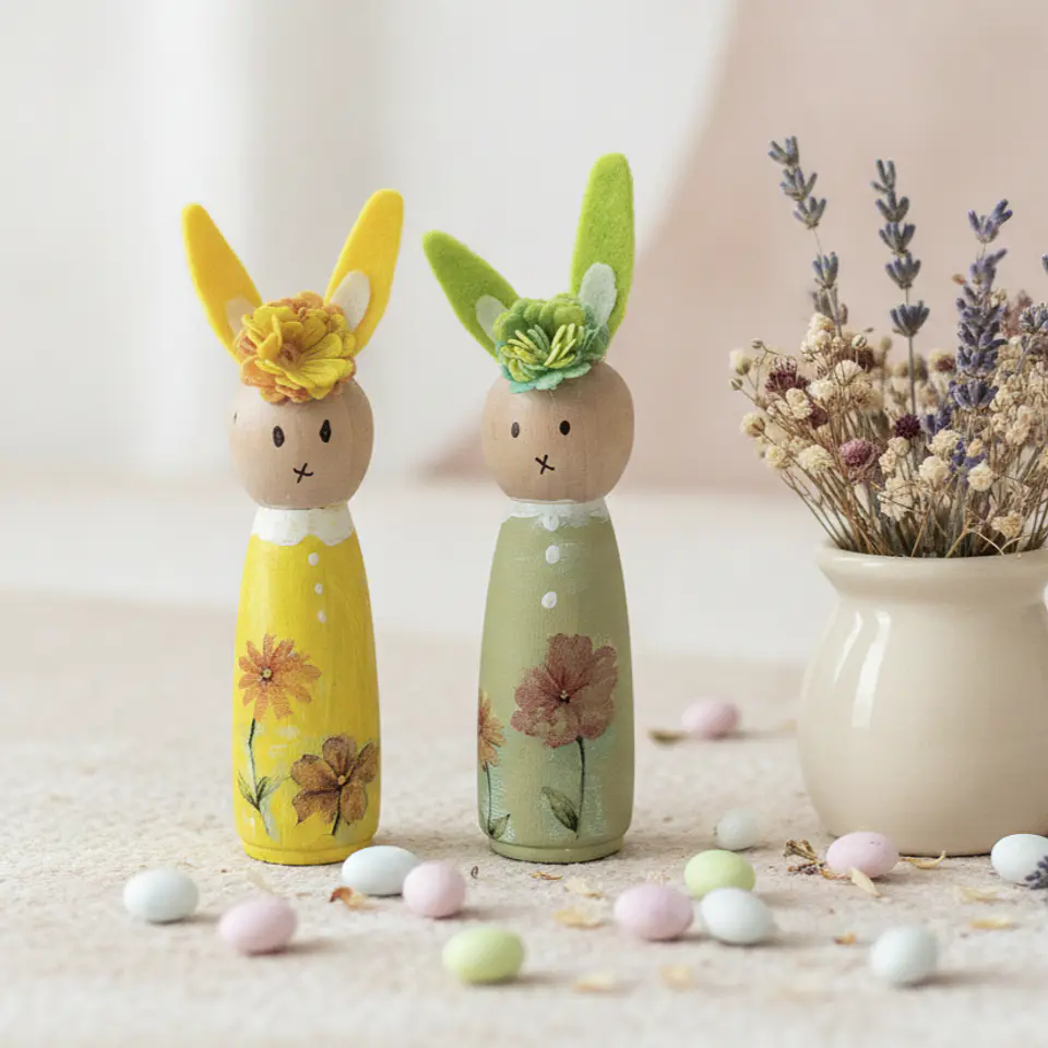 Coelhinhos Coloridos – Amarelo & Verde (Kit 2) 1