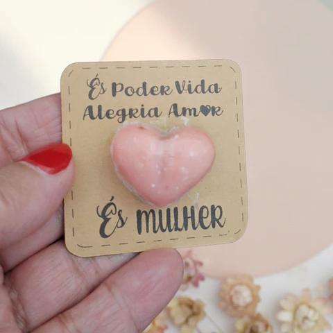 Mini Coração Glicerina Alfazema