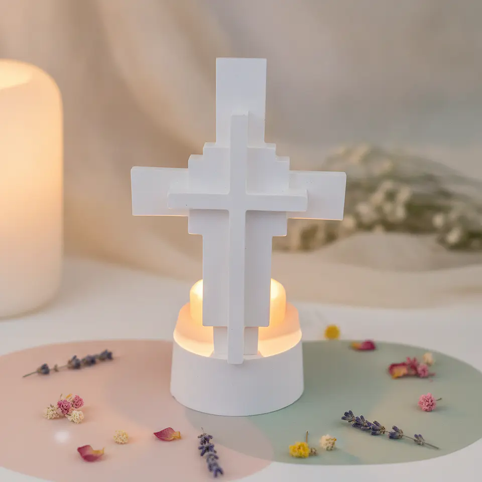 Jesus Vive – Porta-Vela em Gesso Cerâmico 5