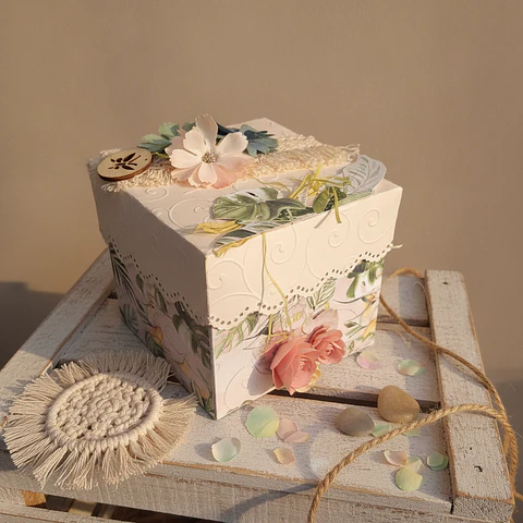 Caixa Boho Casamento — Convite para Padrinhos