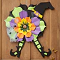 Halloween decoração de porta Bruxa Flor - Thumbnail 6
