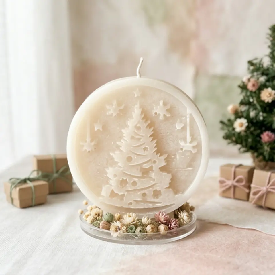 Vela Globo Neve — Natal Artesanal 3