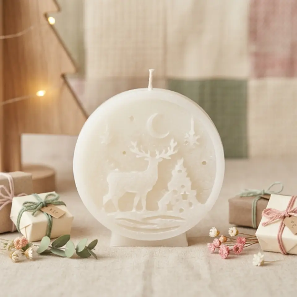 Vela Globo Neve — Natal Artesanal 4