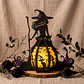 Lanterna Halloween Bruxa com gato preto - Thumbnail 1