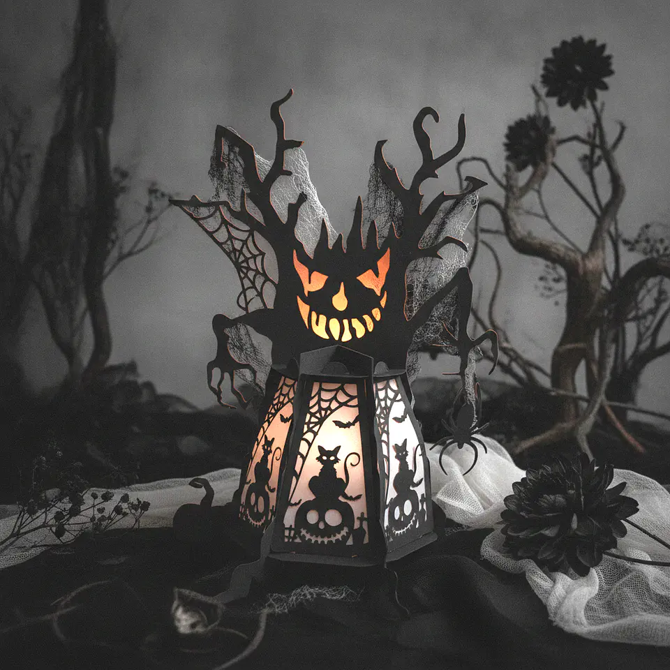 Lanterna Árvore Assombrada | Decoração Halloween 3