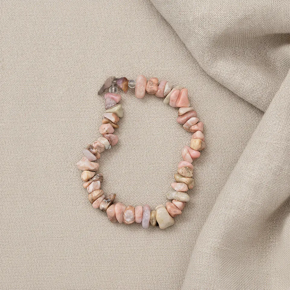 Pulseira de Pedra Natural Rodocrosita em Cascalho – Amor e Cura Emocional 5