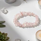 Pulseira de Pedra Natural Quartzo Rosa em Cascalho – Amor e Harmonia - Thumbnail 1