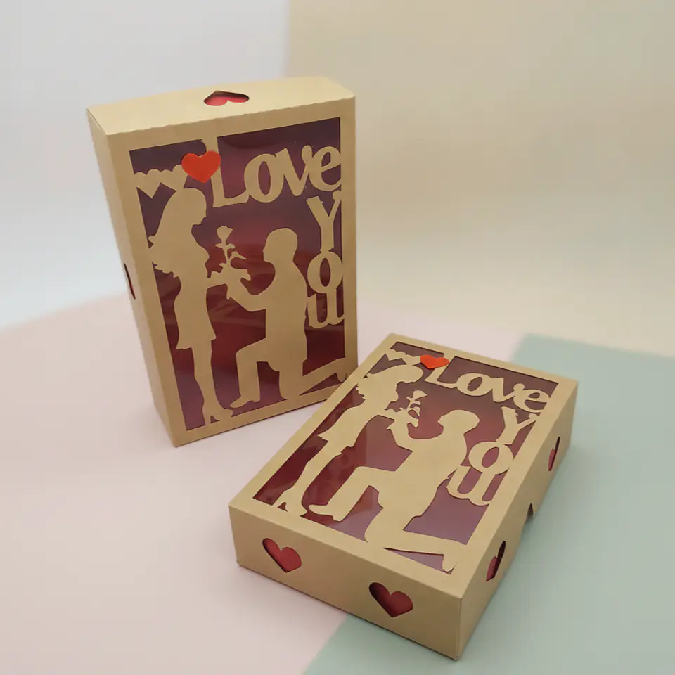 Pedido de Amor ❤️ caixa kraft 1