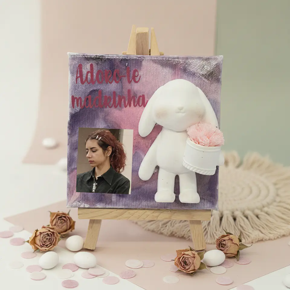 Tela “Adoro‑te Madrinha” rosa 2