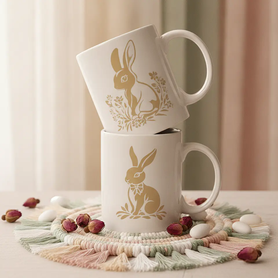 Caneca Páscoa – Miss Bunny & Mrs Bunny 2