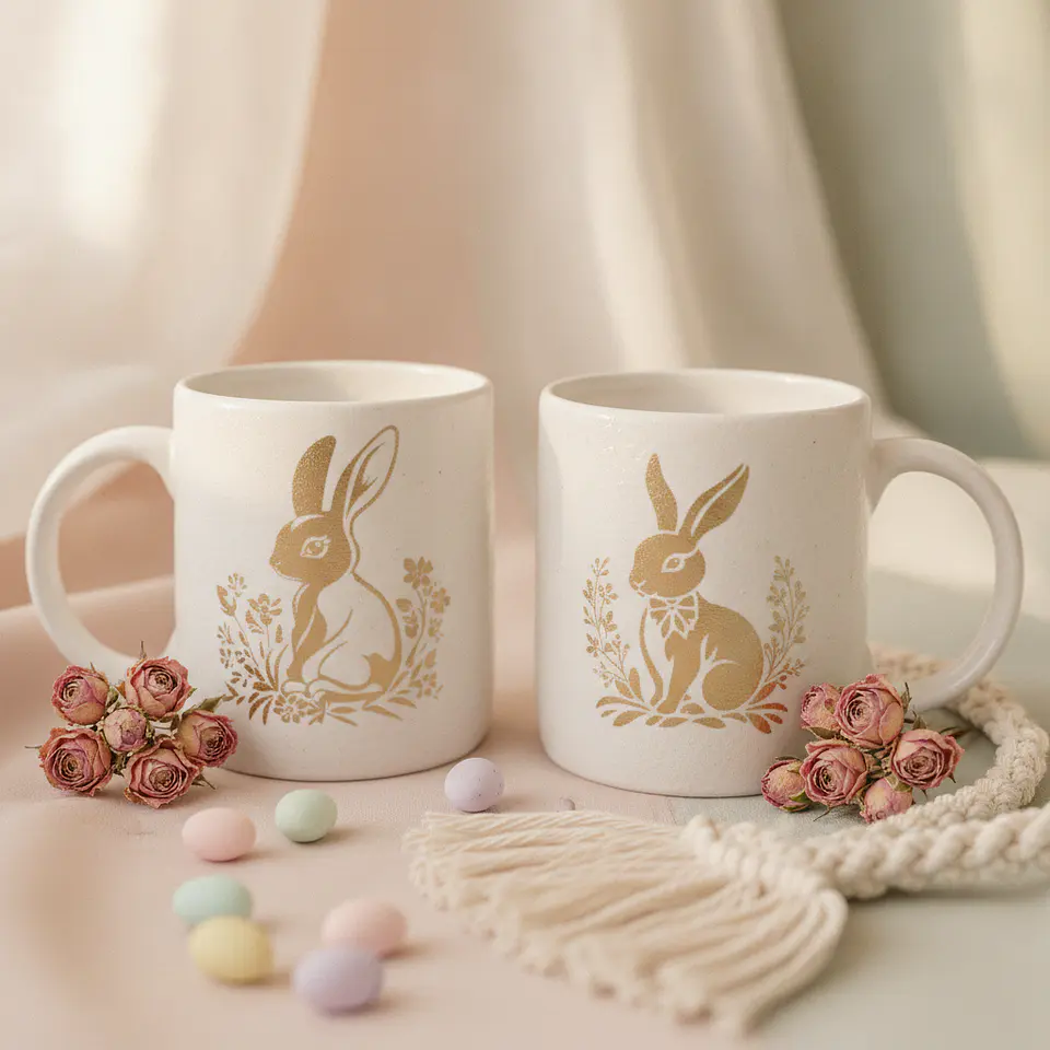 Caneca Páscoa – Miss Bunny & Mrs Bunny 3