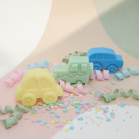 Mini Sabonetes Carrinhos — Sortido Aromático em Glicerina