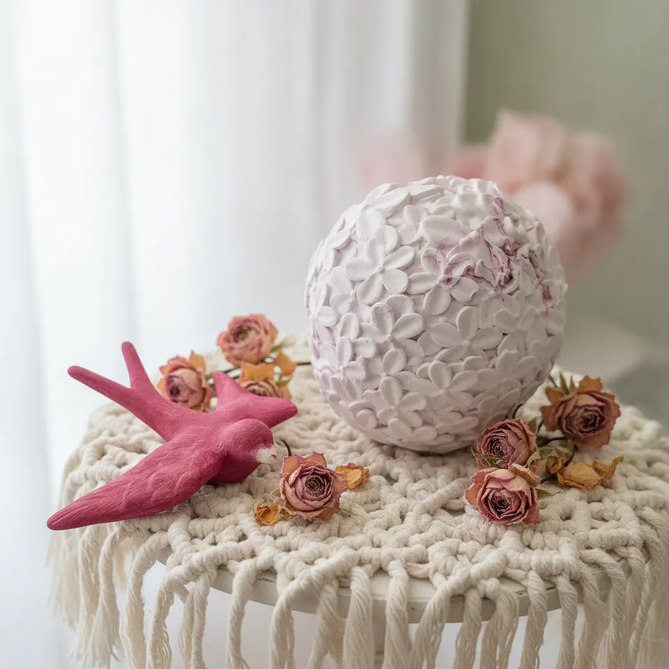 Ovo da Páscoa com Decoração Floral 1