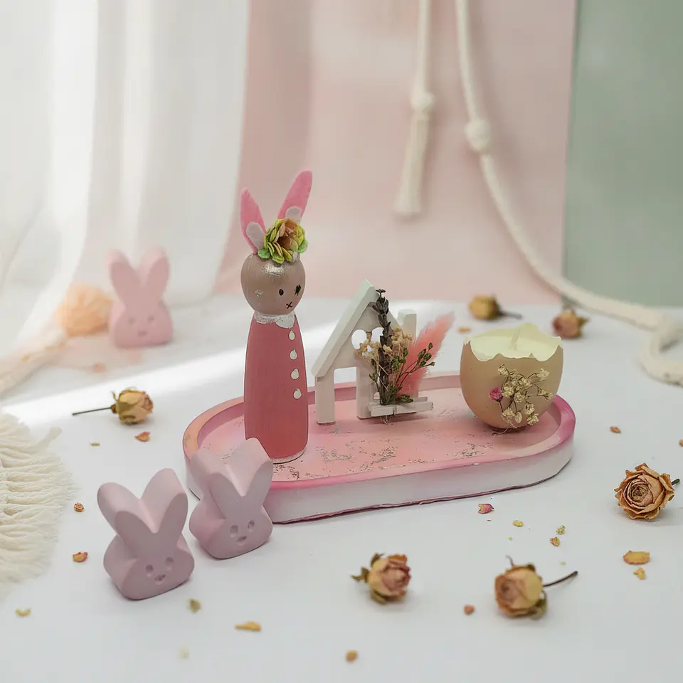 Páscoa Rosa – Decoração com Vela de Soja 2