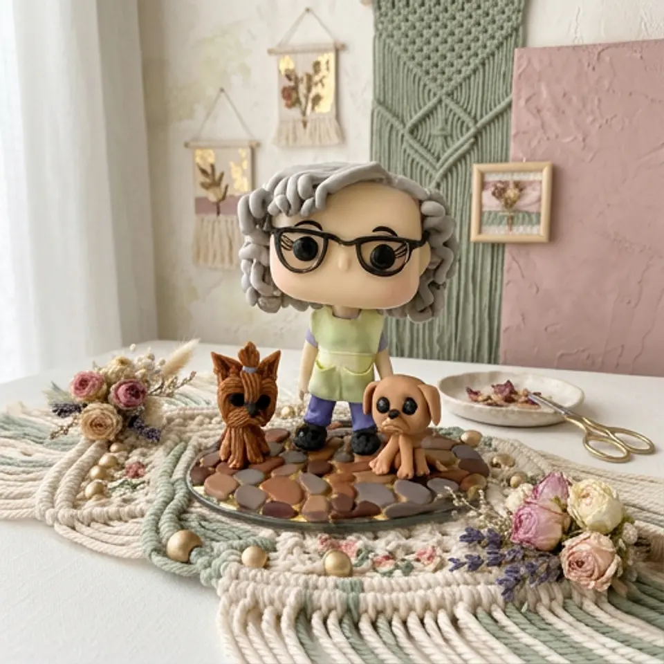 POP Estatueta Avó e os pets 1