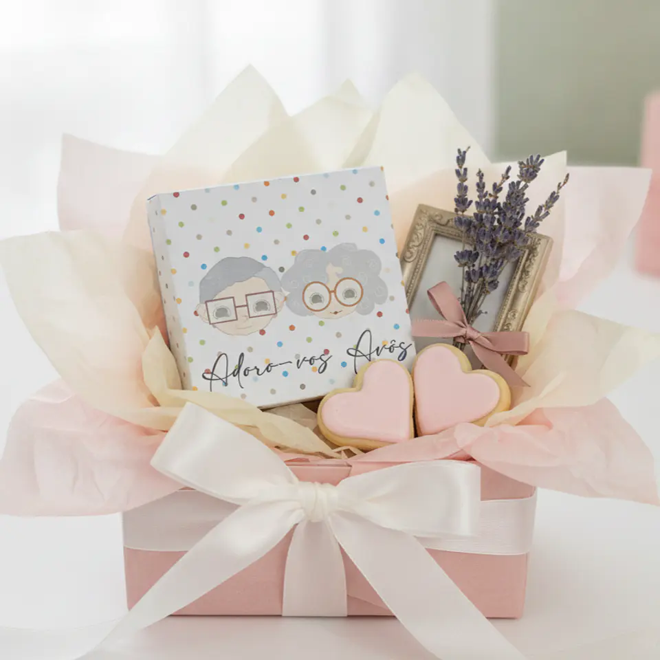 Adoro-vos Avós caixa 8x8x4 - Edição Personalizada 2