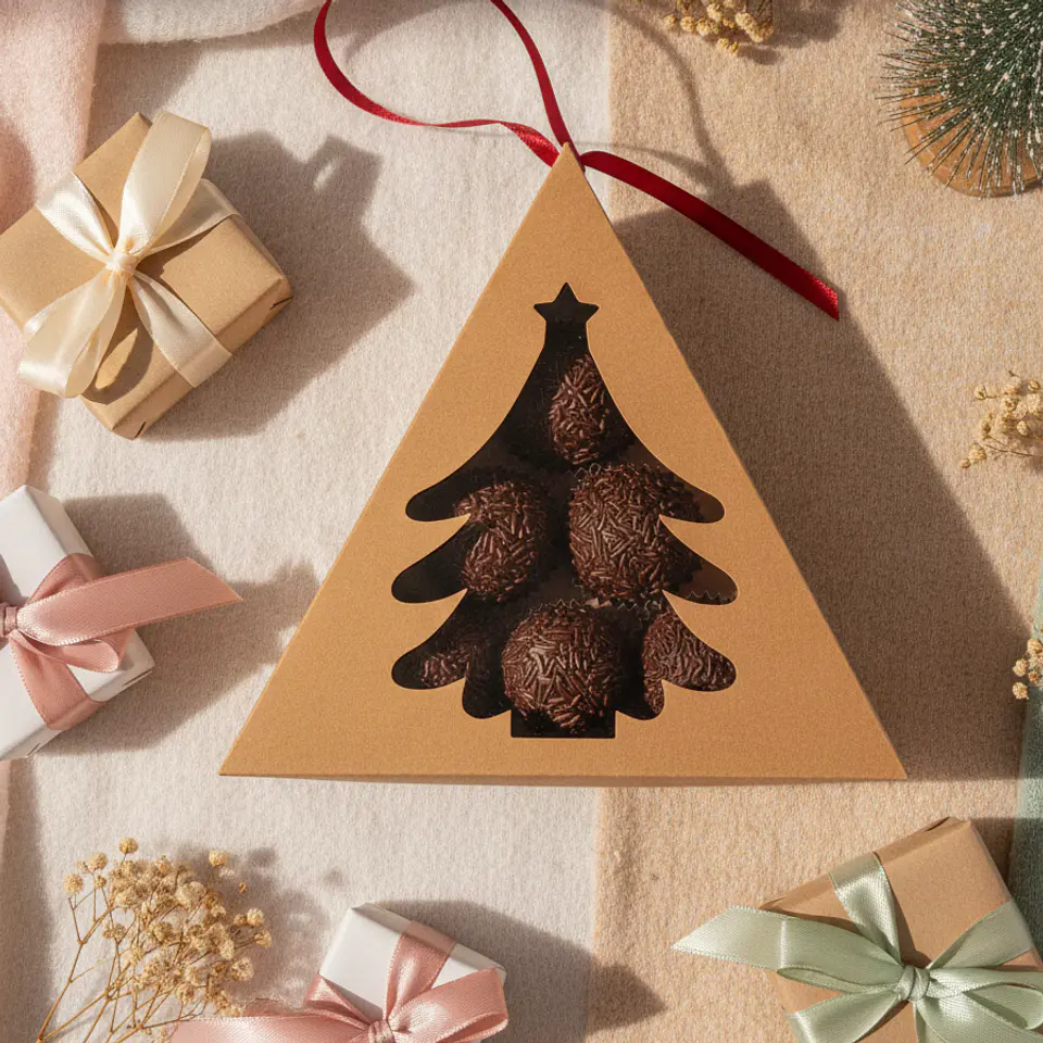 Caixa Árvore de Natal — 6 Mini Brigadeiros 2