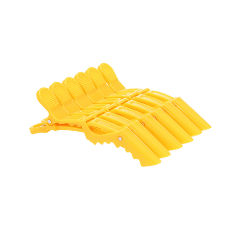 Pinzas Cocodrilo AMARILLAS X6 