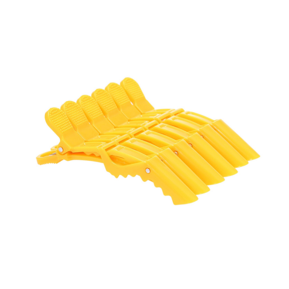 Pinzas Cocodrilo AMARILLAS X6  1