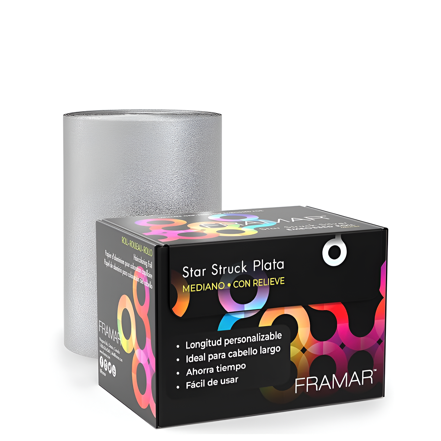 FRAMAR Papel aluminio Framar plateado 500 UNID 1