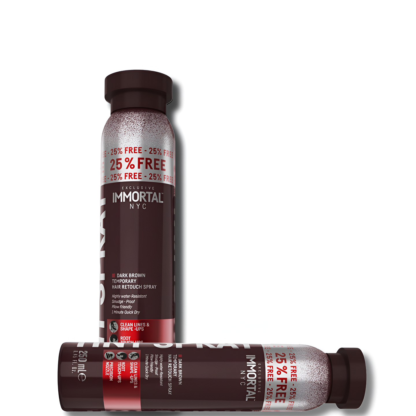 TINTURA SPRAY DARK BROWN RETOQUE IMMORTAL 250ml 2