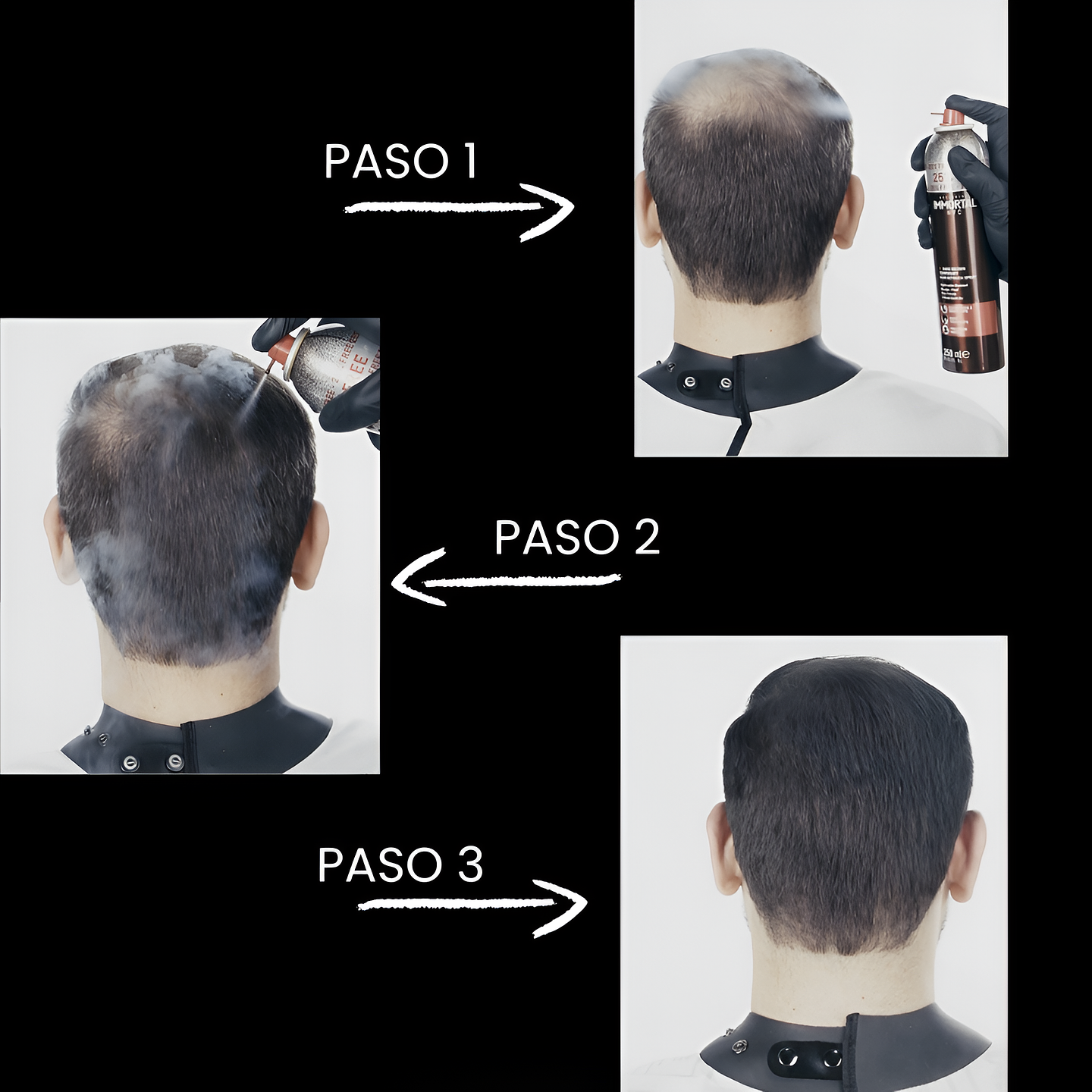 TINTURA SPRAY BLACK RETOQUE IMMORTAL 250ml 3