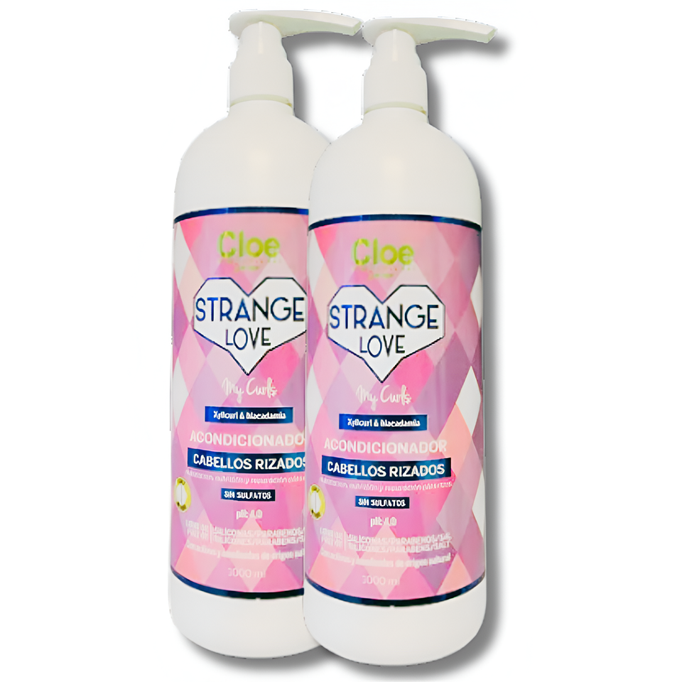 ACONDICIONADOR STRANGE LOVE CLOE CUIDADO MANTENCION PARA CABELLO RIZADOS 1000ml 2