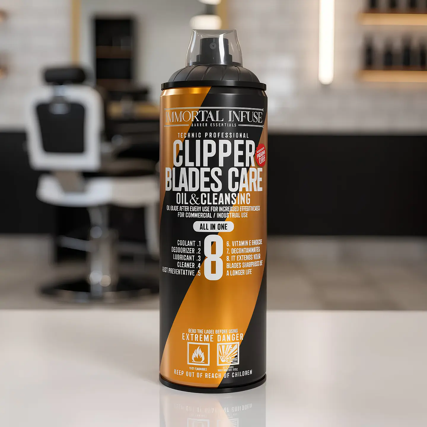 CLIPPER BLADES CARE OIL & CLEANSING 8EN1  500ml 2
