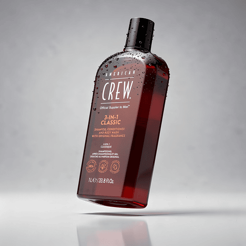 SHAMPOO 3 IN 1 CLASSIC AMERICAN CREW 1 LITRO