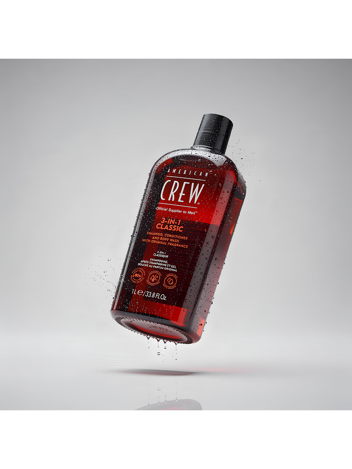 SHAMPOO 3 IN 1 CLASSIC AMERICAN CREW 1 LITRO 3