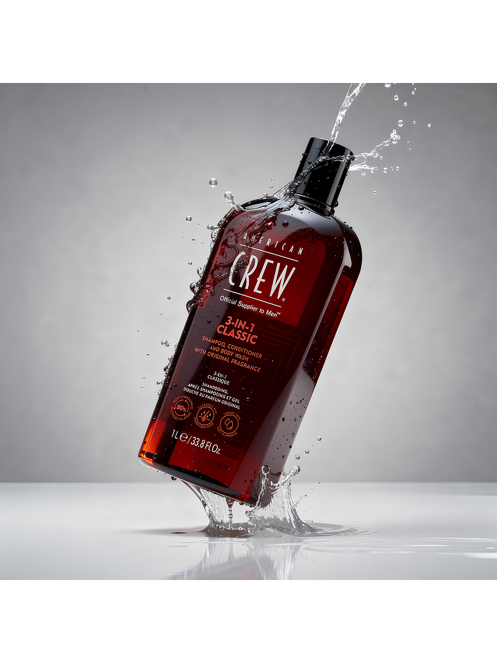 SHAMPOO 3 IN 1 CLASSIC AMERICAN CREW 1 LITRO 2