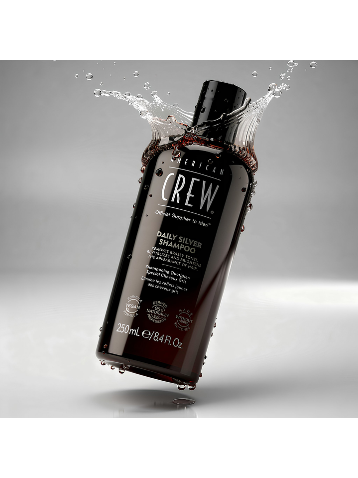 SHAMPOO AMERICAN CREW DAILY SILVER 250ML 2