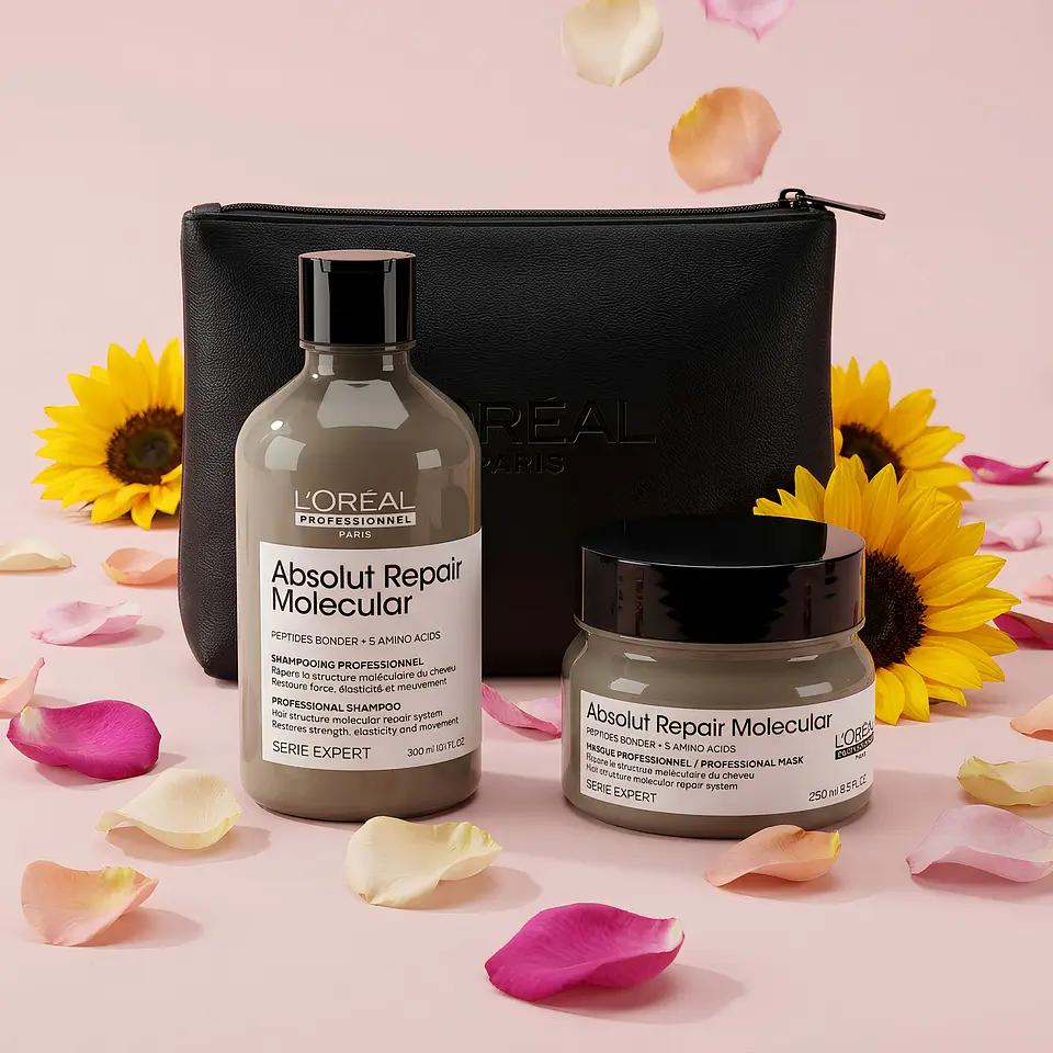 PACK ABSOLUT REPAIR MOLECULAR MASCARILLA + SHAMPOO LOREAL SPECIAL DIA DE LAS MADRES 2