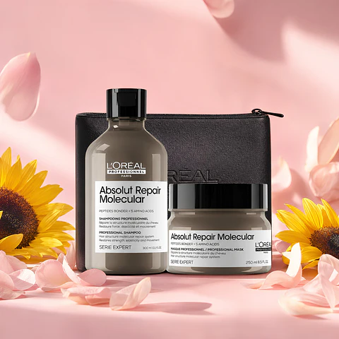 PACK ABSOLUT REPAIR MOLECULAR MASCARILLA + SHAMPOO LOREAL SPECIAL DIA DE LAS MADRES