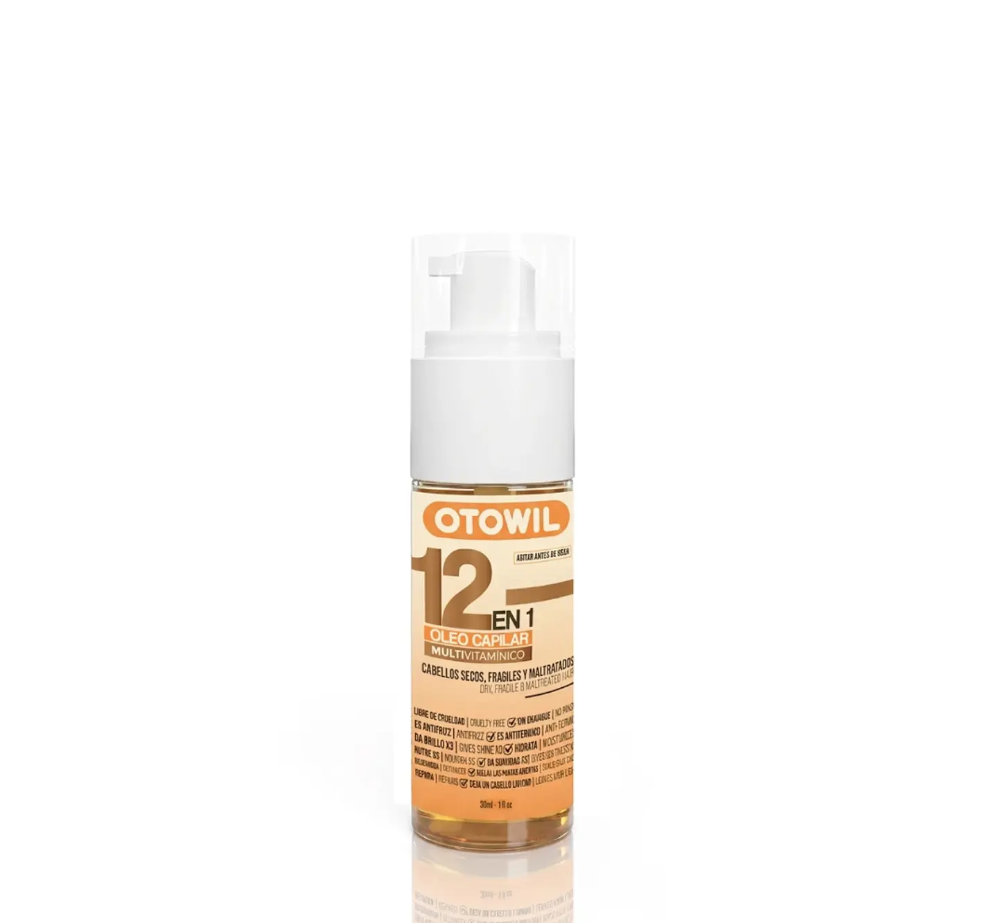 OLEO CAPILAR 12 EN 1 MULTIVITAMINICO CABELLOS SECOS OTOWIL 30ml 1