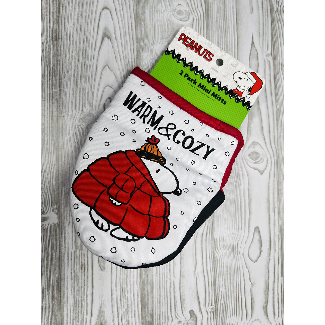 Pack Guantess cocina Snoopy Navidad 1