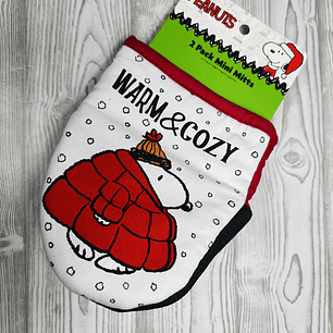 Pack Guantess cocina Snoopy Navidad
