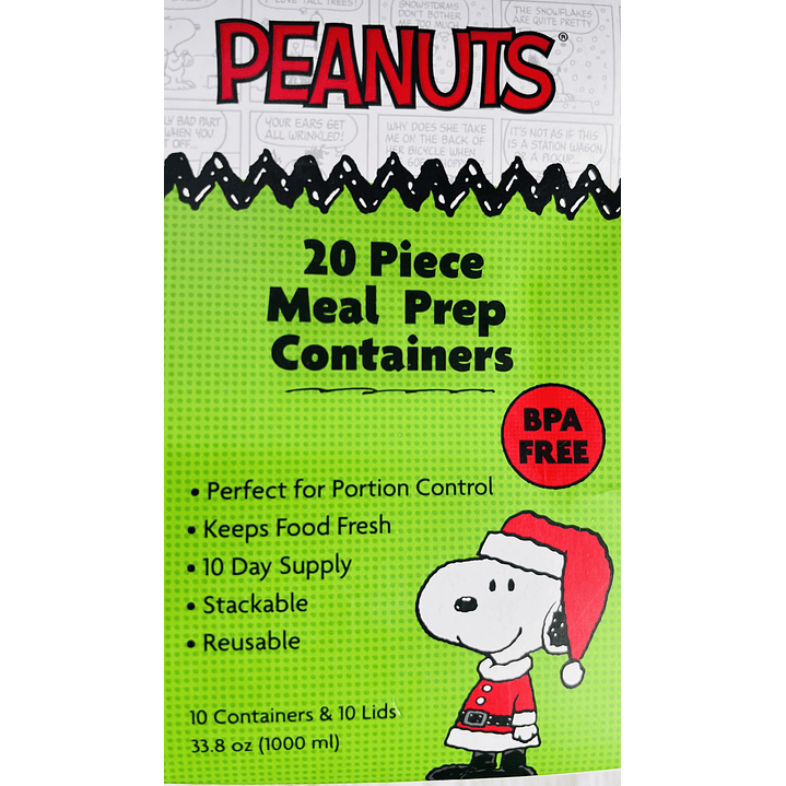 Set Tuppers Snoopy Navidad 7