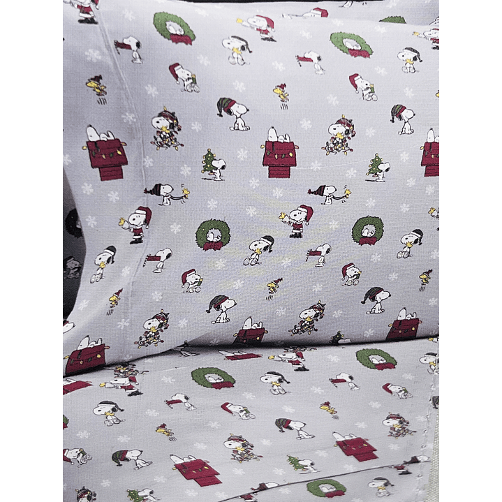 Sábanas Snoopy  Navidad/ (1 plaza y media) 4