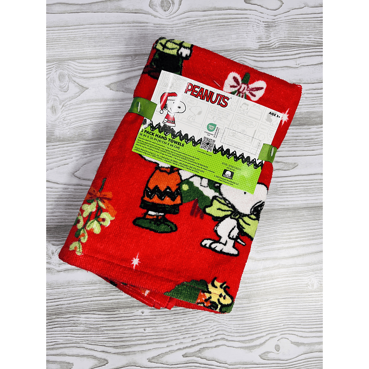 Pack toallas de mano Snoopy Navidad 2