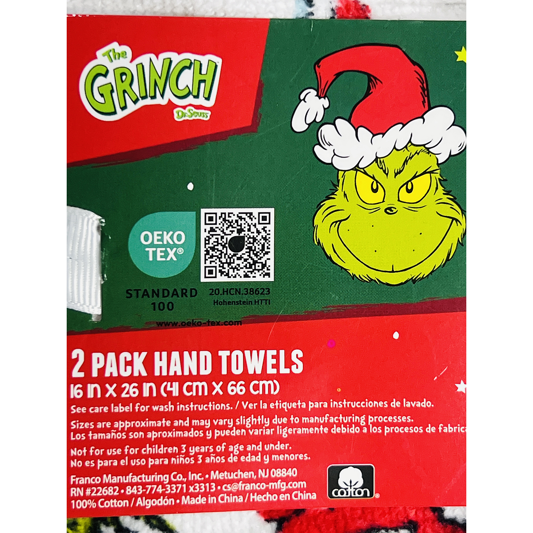 Pack toallas de mano Grinch 7