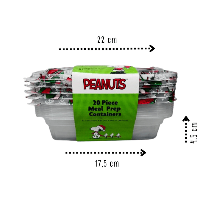 Set Tuppers Snoopy Navidad 8