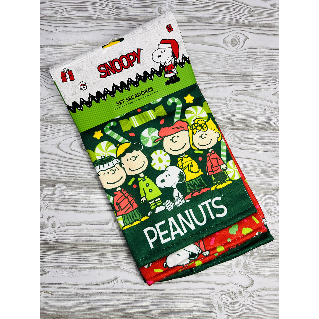 Pack paños de cocina Snoopy Navidad 3