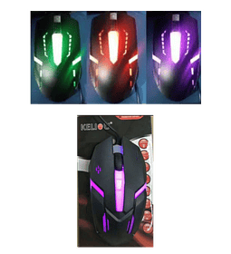 Raton Mouse Alambrico Retroiluminado Escolar Economico Gamer