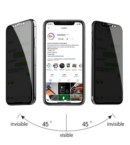 Protector Antiespía Compatible iPhone 11 Pro Max / xs Max